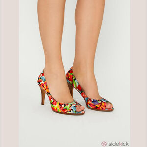 Nine West Floral Heels Size 9.5 Medium